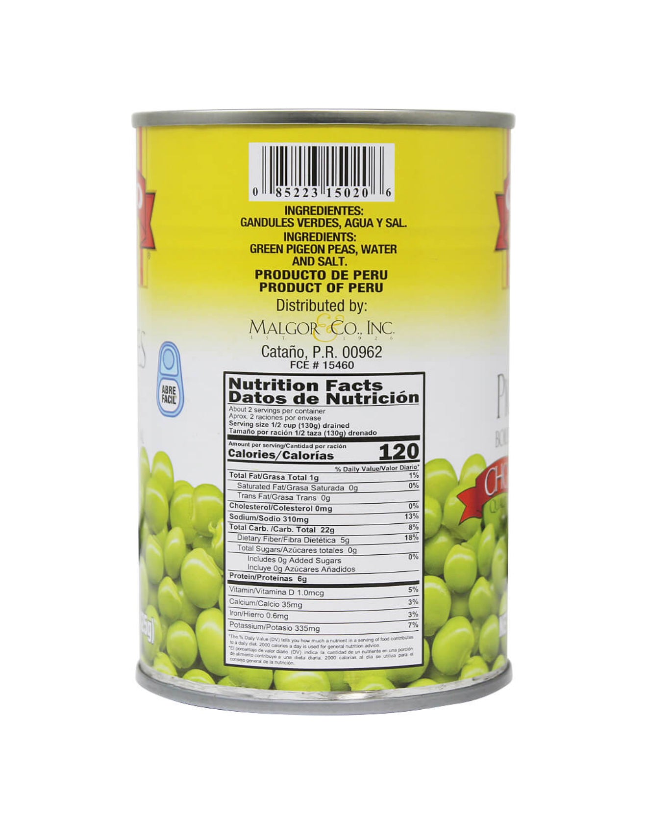 Canario Gandules Verdes 15 onz