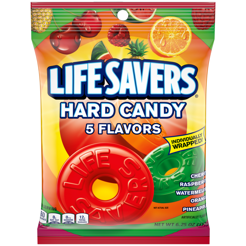 LIFE SAVERS 5 Flavors Hard Candy Bag, 6.25 oz