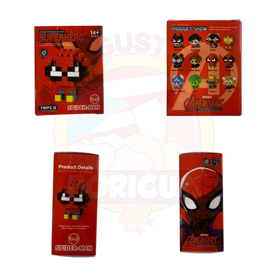 Figura de Mini Bloques Tipo Hombre Araña (79 Piezas)