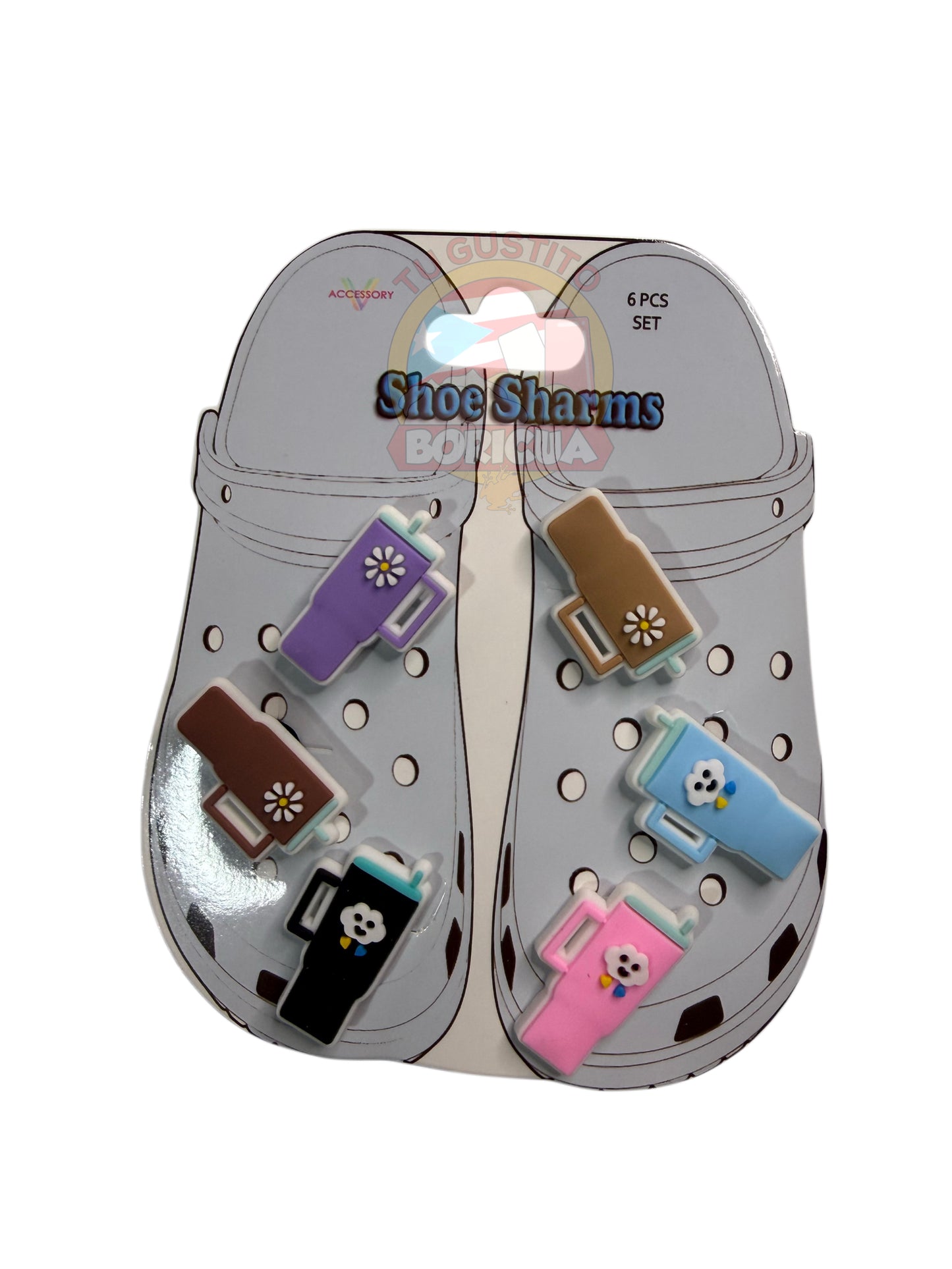 Set de 6 Charms para Zapatos – Vasos Térmicos Pastel(Diseño 3)