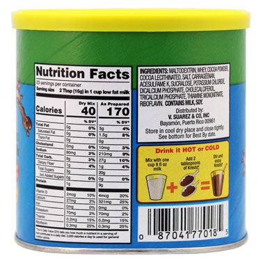 Kresto Instant NoSugar added Chocolate 14oz