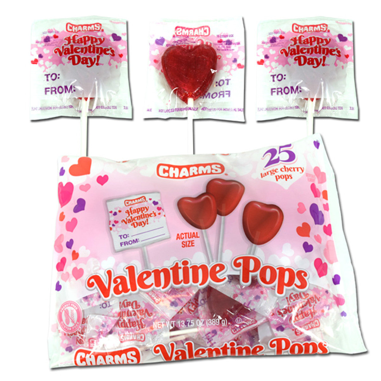 Charms Valentine Pops 5ct