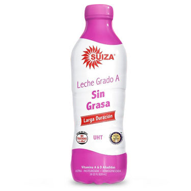 SUIZA UHT LECHE SIN GRASA 0% 28 oz