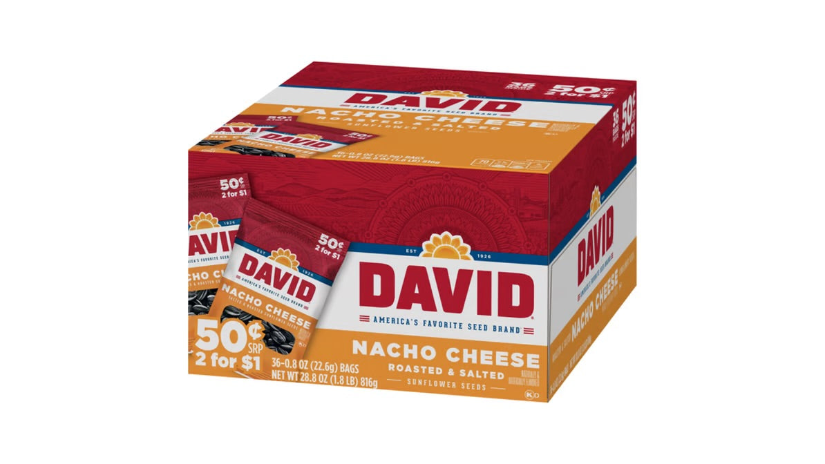 David Sunflower Seeds Nacho Cheese 36 ct