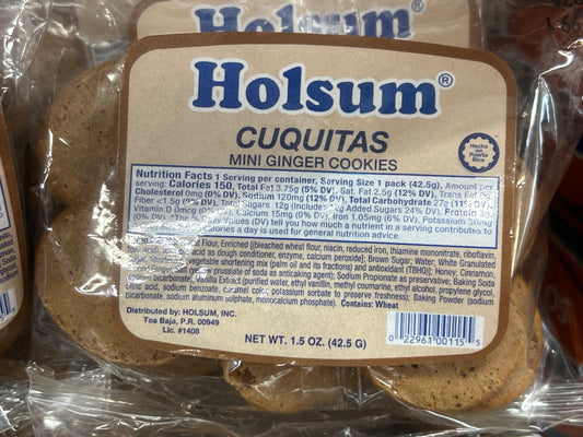 Holsum Mini Cuquitas de Jengibre 1.5oz