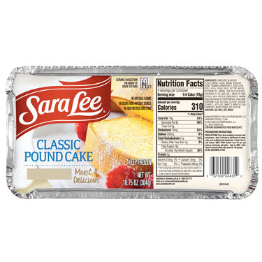 SARA LEE CLASSIC POUND CAKE 10.75 oz