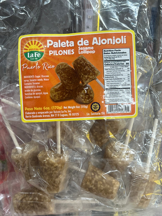 Paleta de Ajonjolí La Fe 6 oz