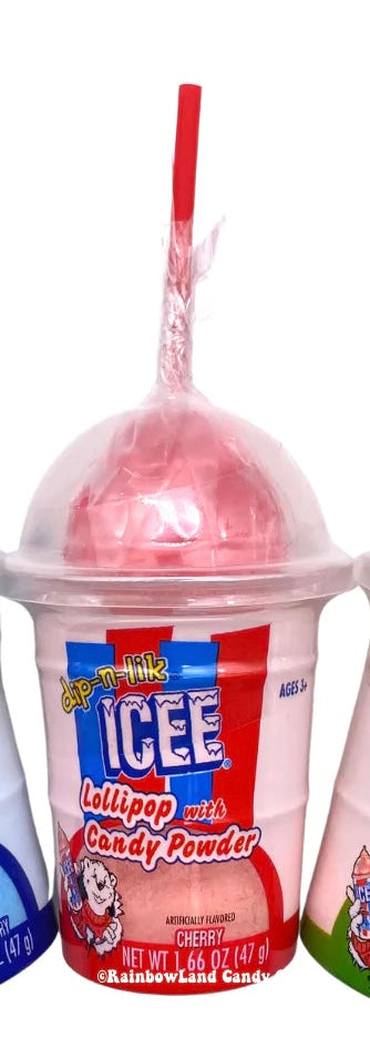 ICEE Lollipop with Candy Powder Red Cherry 1.6oz