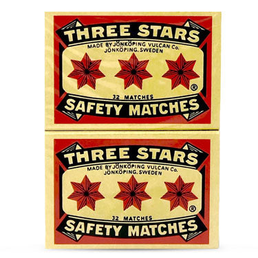 THREE STARS SAFETY MATCHES 10PK 32 ct