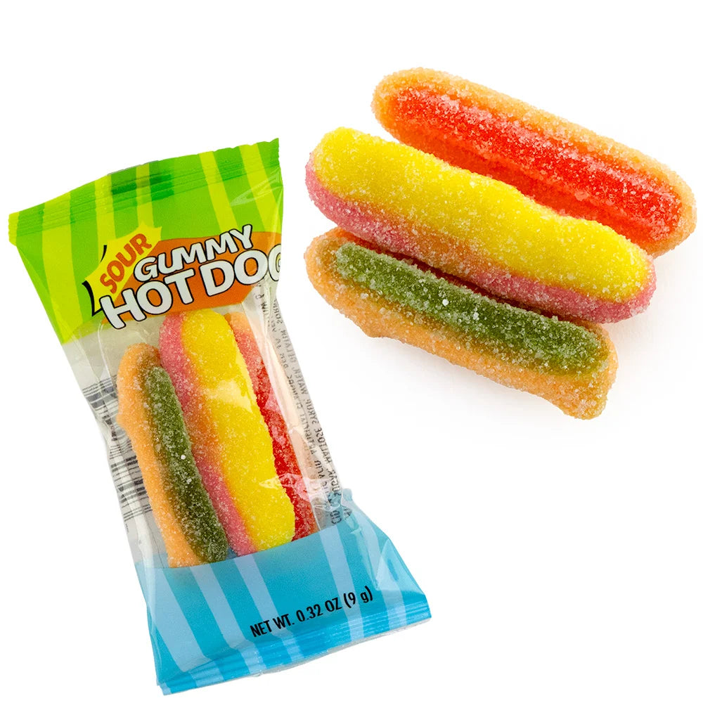 Sour Gummy Hot Dogs