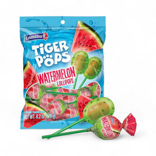 Colombina - Tiger Pops Watermelon Lollipops 6.2 oz