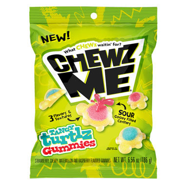 CHEWZME TURTLS SOUR GUMMIES 6 oz