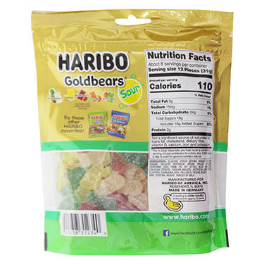 HARIBO SOUR STAND BAG 9 oz