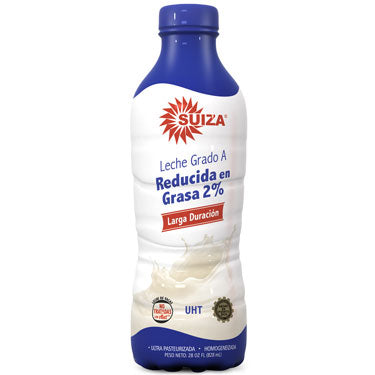 SUIZA LECHE BAJA EN GRASA 2% UHT 28 oz