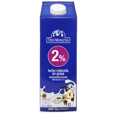 TRES MONJITAS REDUCIDA EN GRASA 2% 32 oz