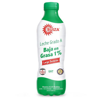 SUIZA UHT LECHE BAJA EN GRASA 1% 28 oz