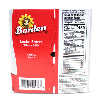 BORDEN WHOLE MILK 4PK 8 oz