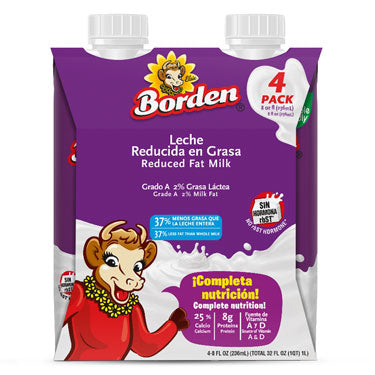 BORDEN 2% MILK 4PK 8 oz