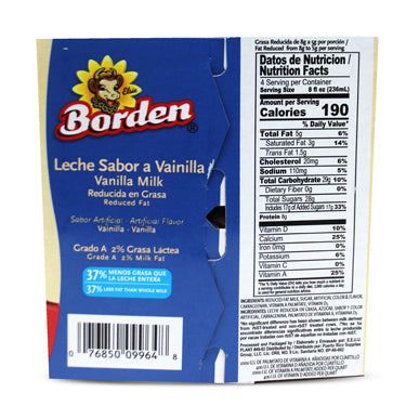 BORDEN VANILLA MILK 4PK 8 oz