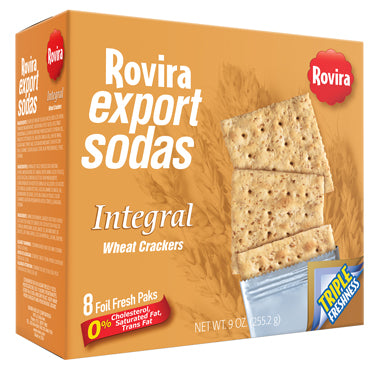 ROVIRA EXPORT SODAS INTEGRAL CRACKERS 9 oz