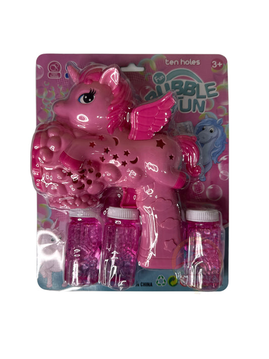Pink Unicorn Bubble Gun