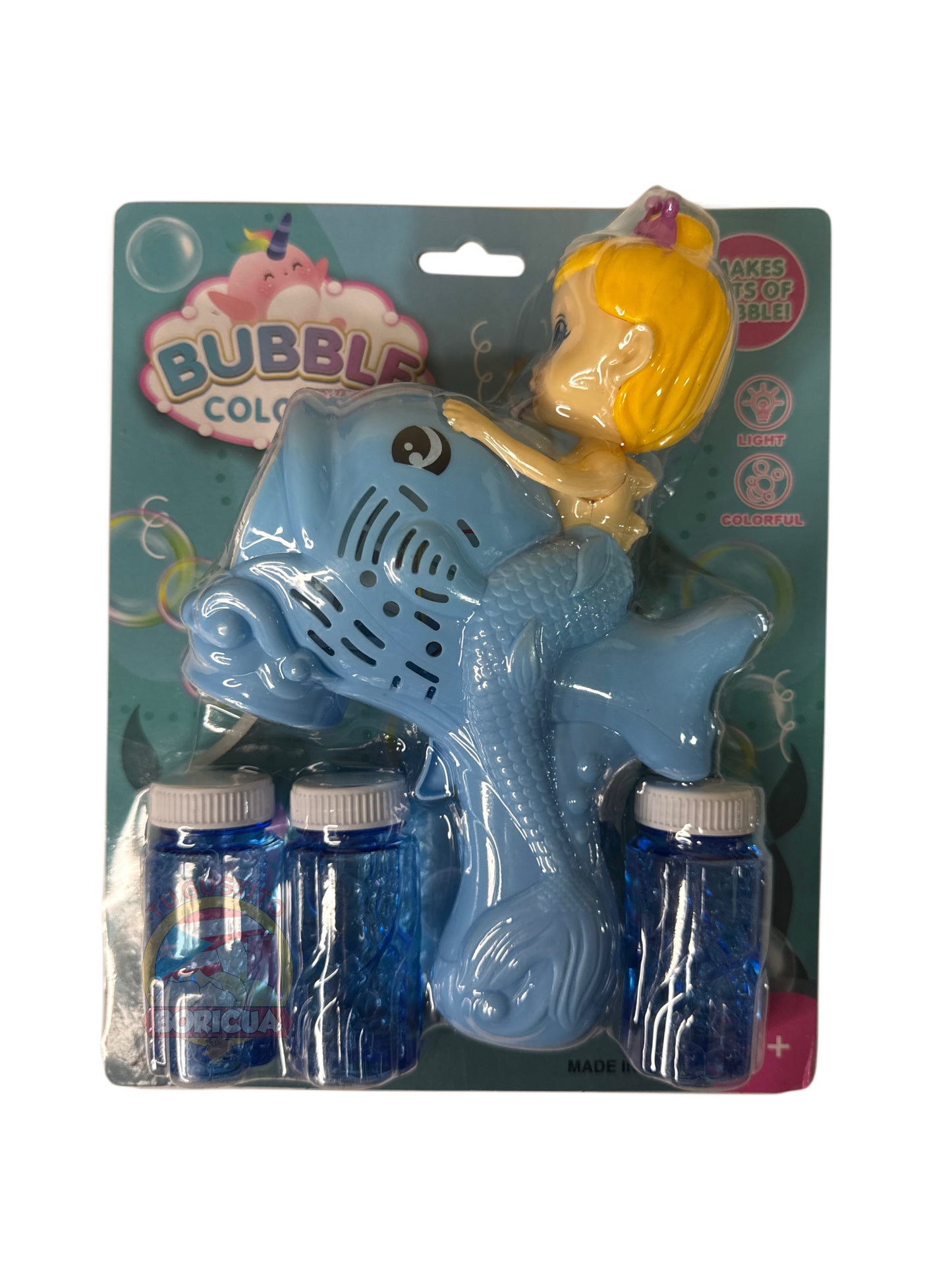 Blue Mermaid Bubble Gun