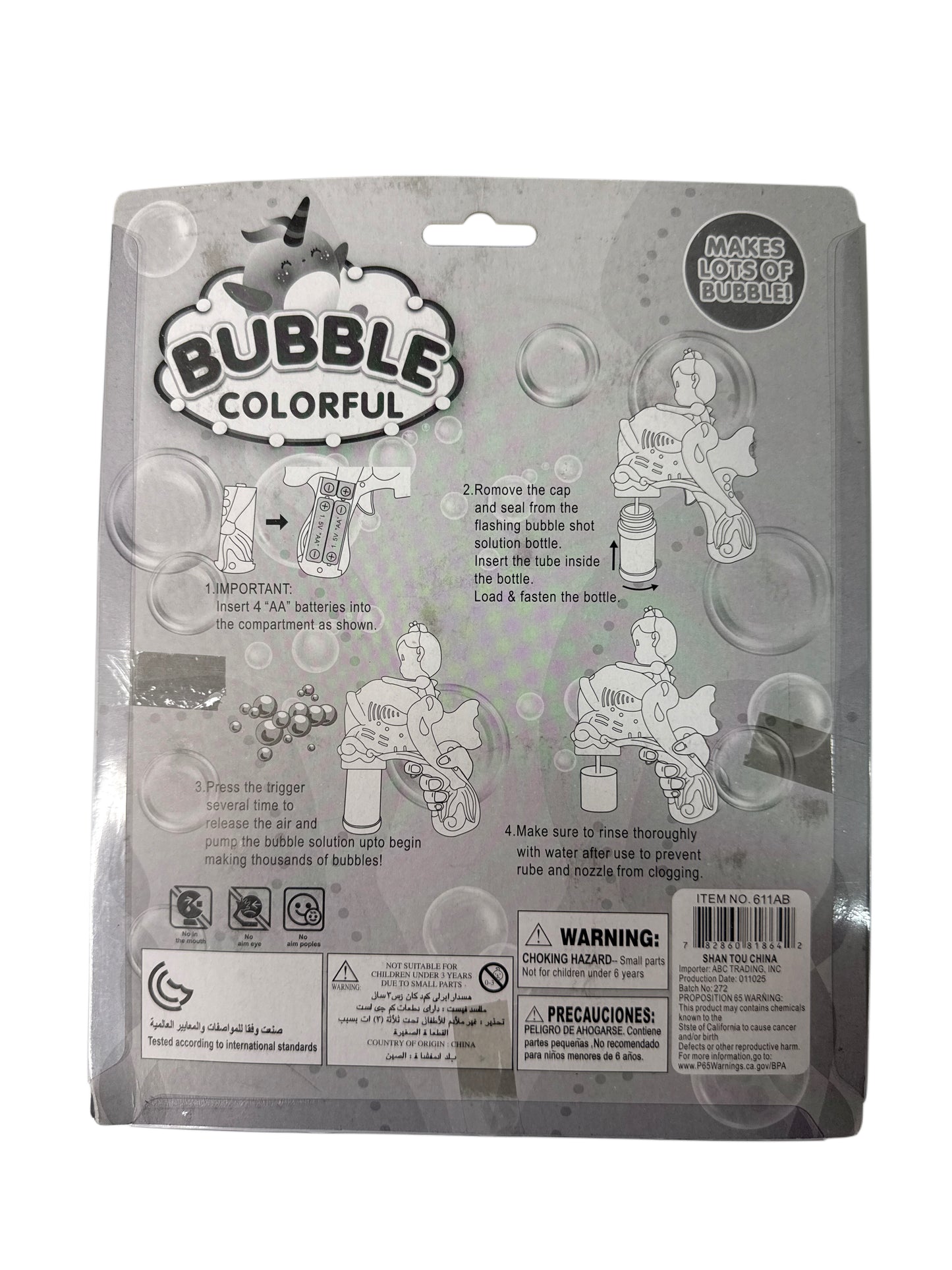 Blue Mermaid Bubble Gun