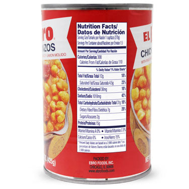 EL EBRO GARBANZOS/CHORIZO 15 oz