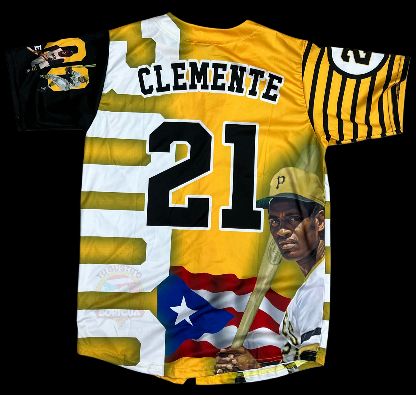 1 Camisa Roberto Clemente 21 Amarilla