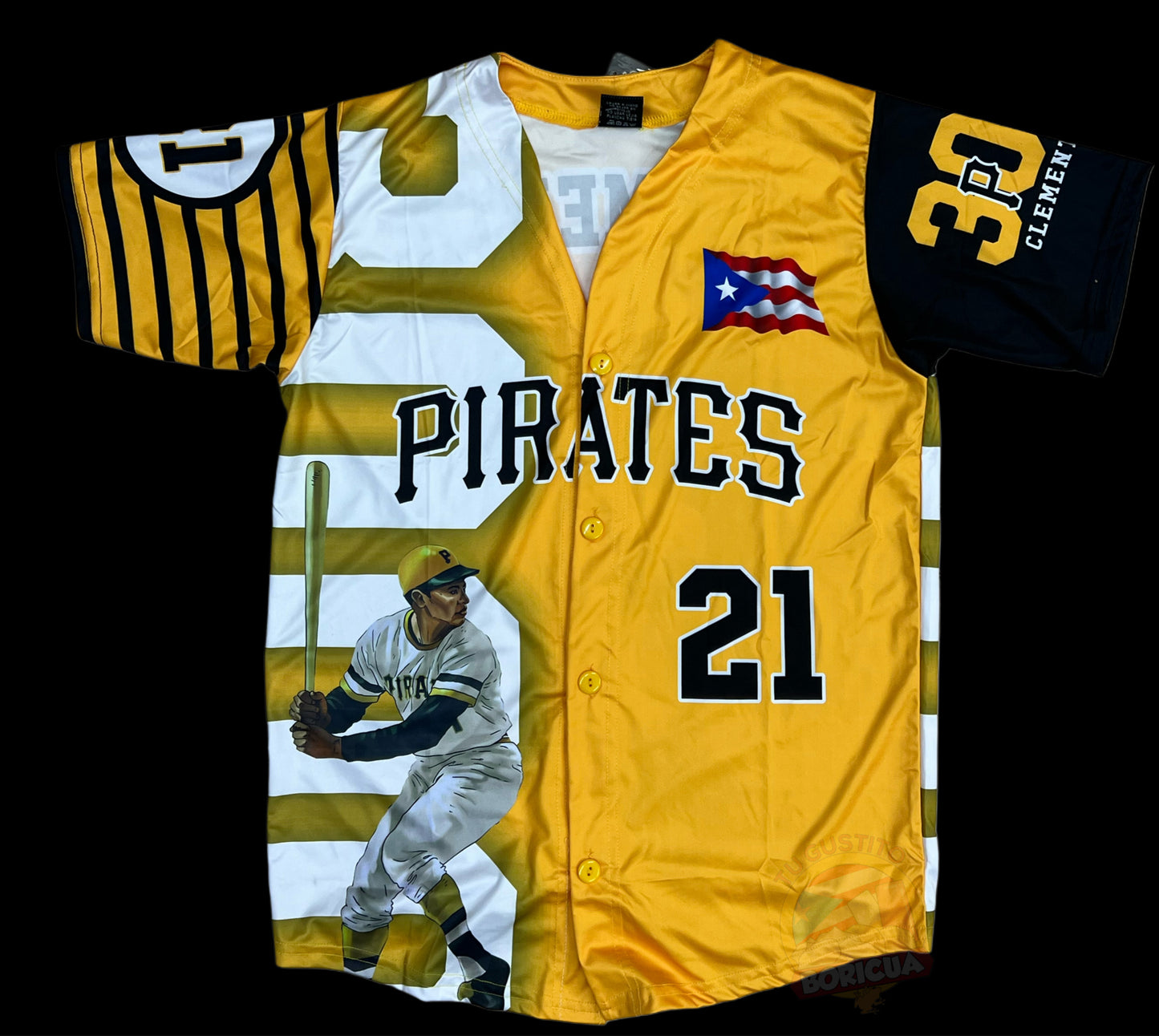 1 Camisa Roberto Clemente 21 Amarilla