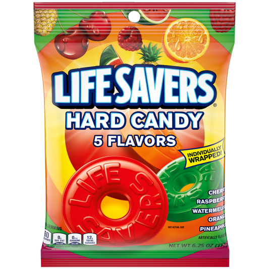 LIFE SAVERS 5 Flavors Hard Candy Bag, 6.25 oz