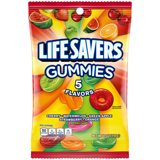 LIFE SAVERS 5 Flavors Gummies Bag, 7 oz