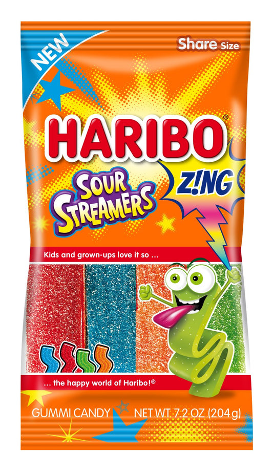 Haribo Gummi Candy Z Sour Streamers 7.2 oz