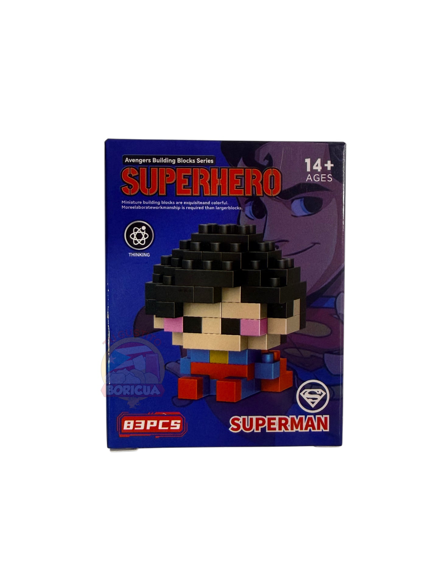 Bloques de Construcción Tipo Superhéroe Azul y Rojo – 83 Piezas