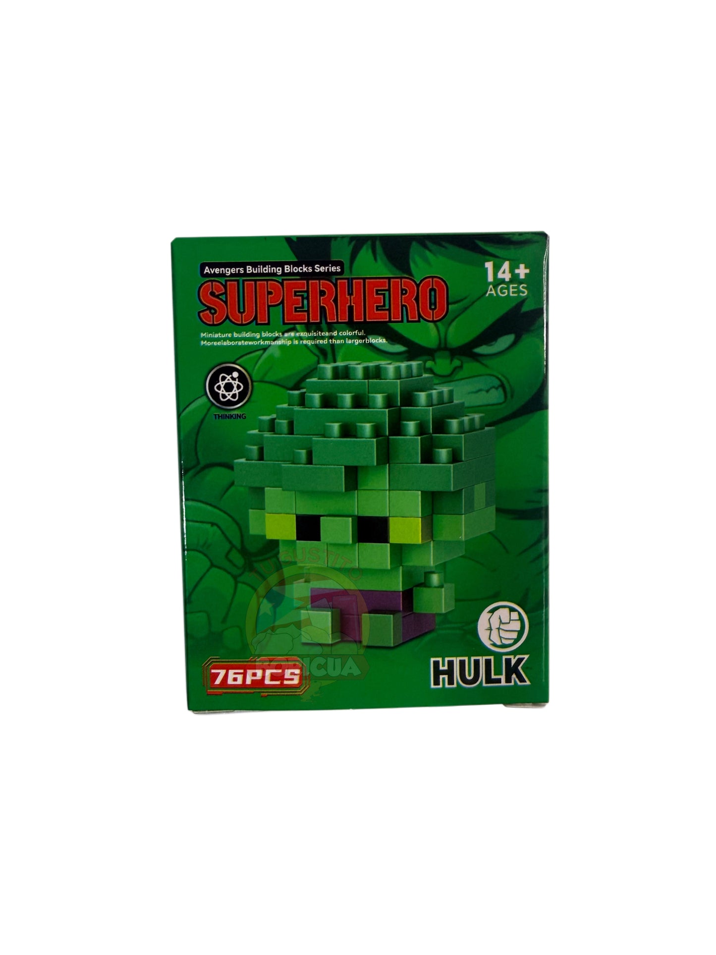 Bloques de Construcción Tipo Superhéroe Verde – 76 Piezas