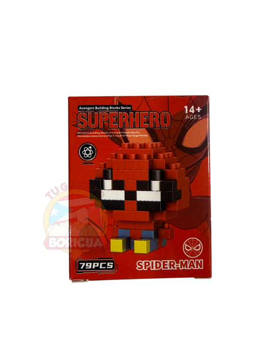Figura de Mini Bloques Tipo Hombre Araña (79 Piezas)