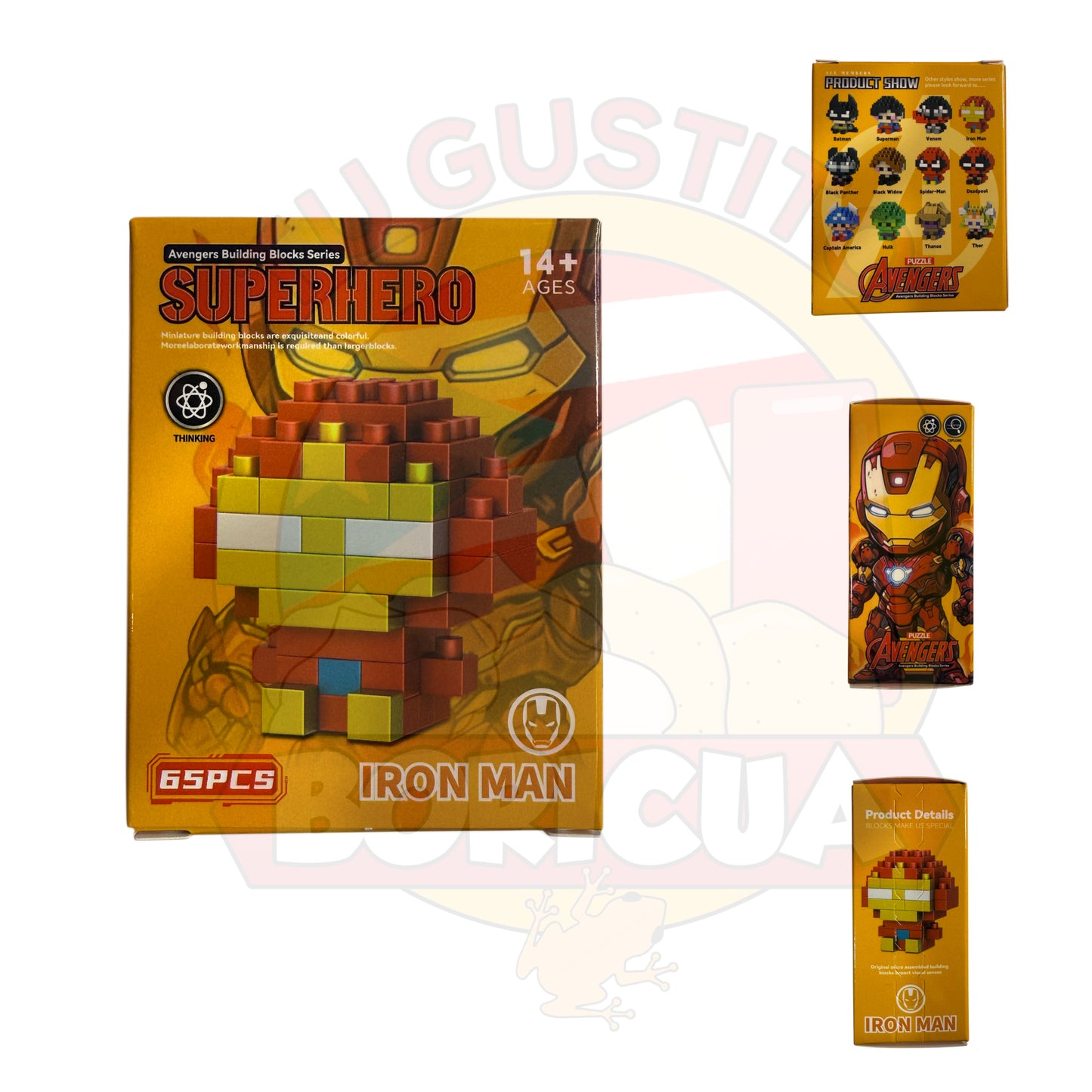 Figura de Mini Bloques Tipo Hombre de Hierro (65 Piezas)