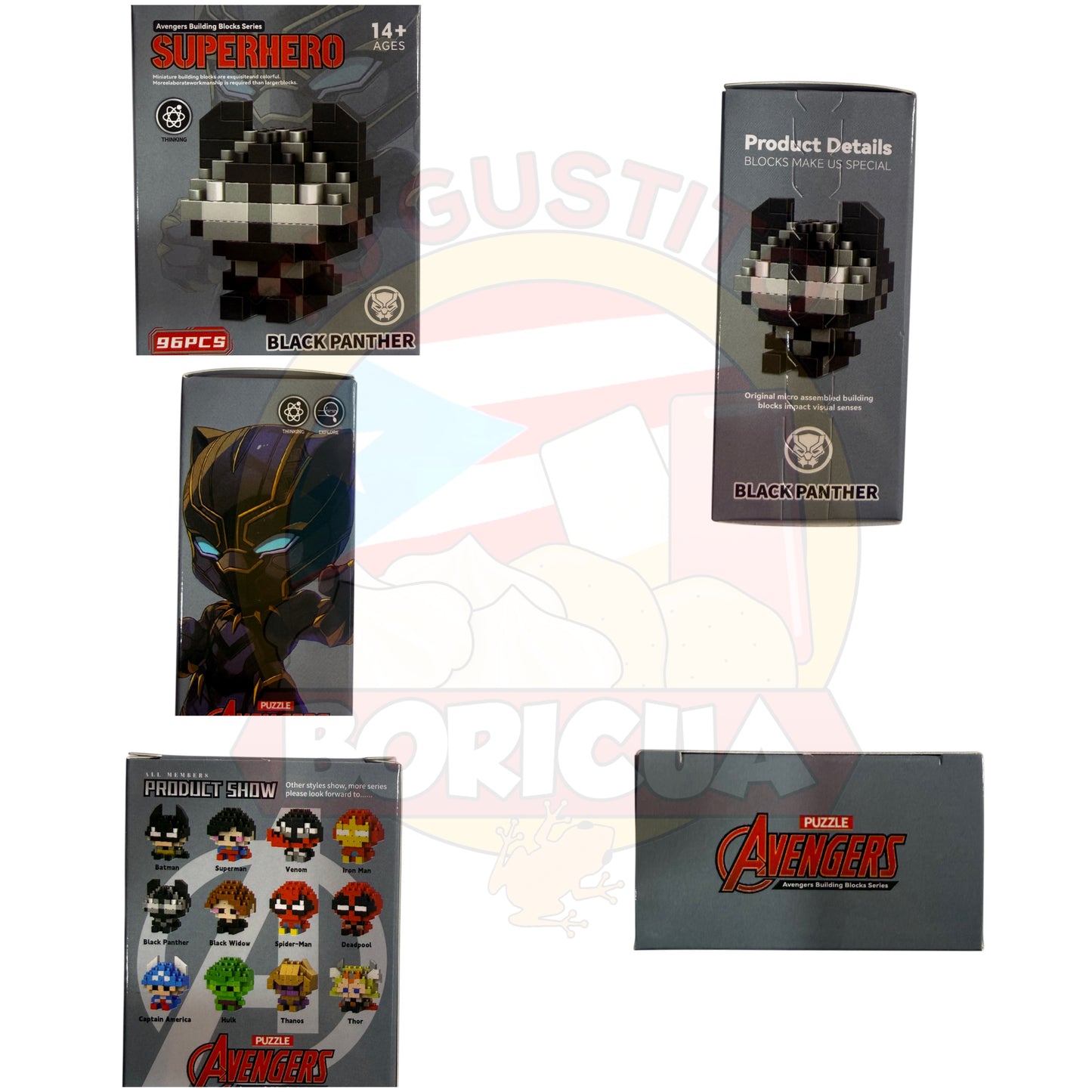 Figura de Mini Bloques Tipo Pantera (96 Piezas)