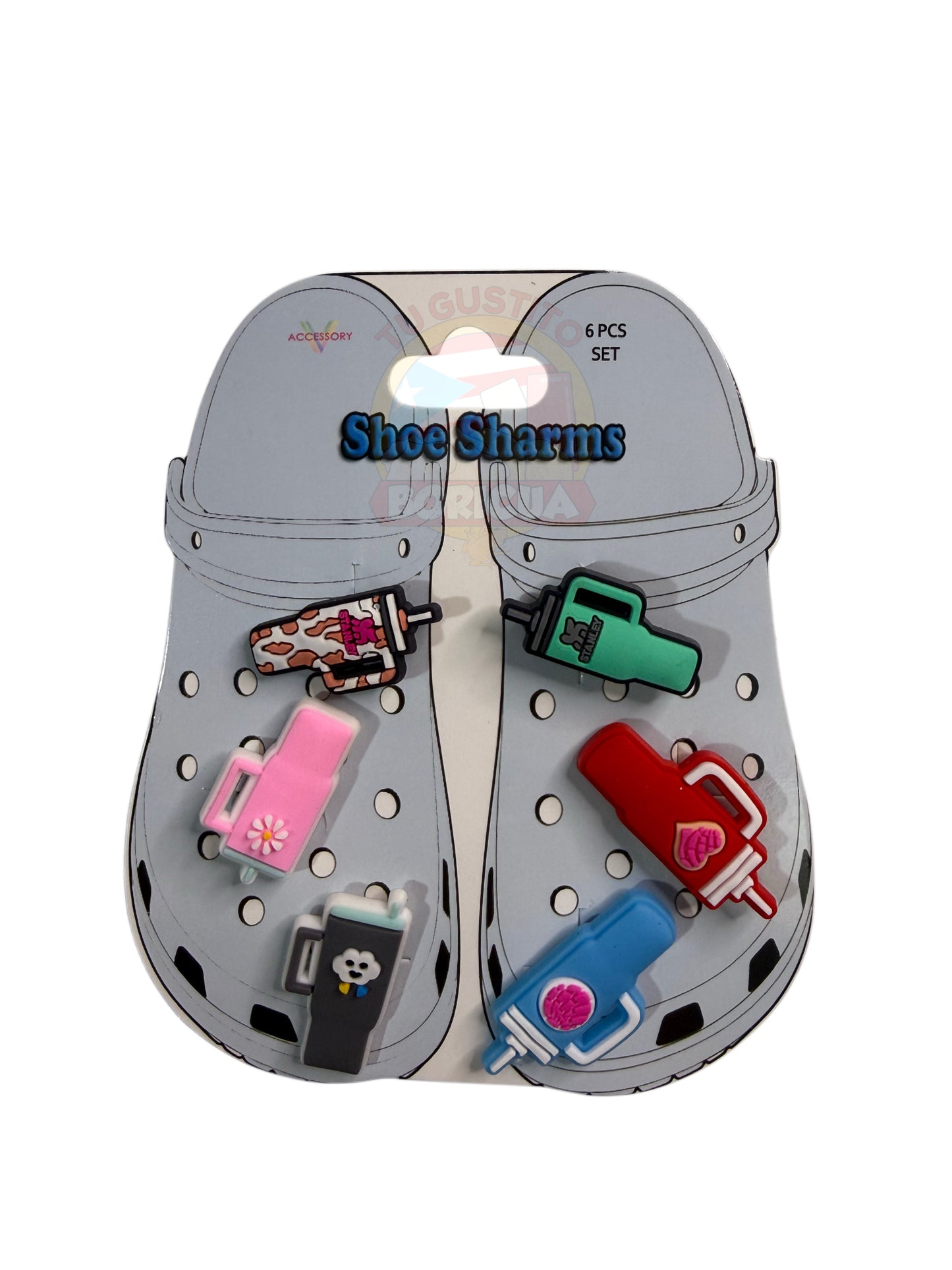 Set de 6 Charms para Zapatos – Vasos Térmicos (Diseño 2)