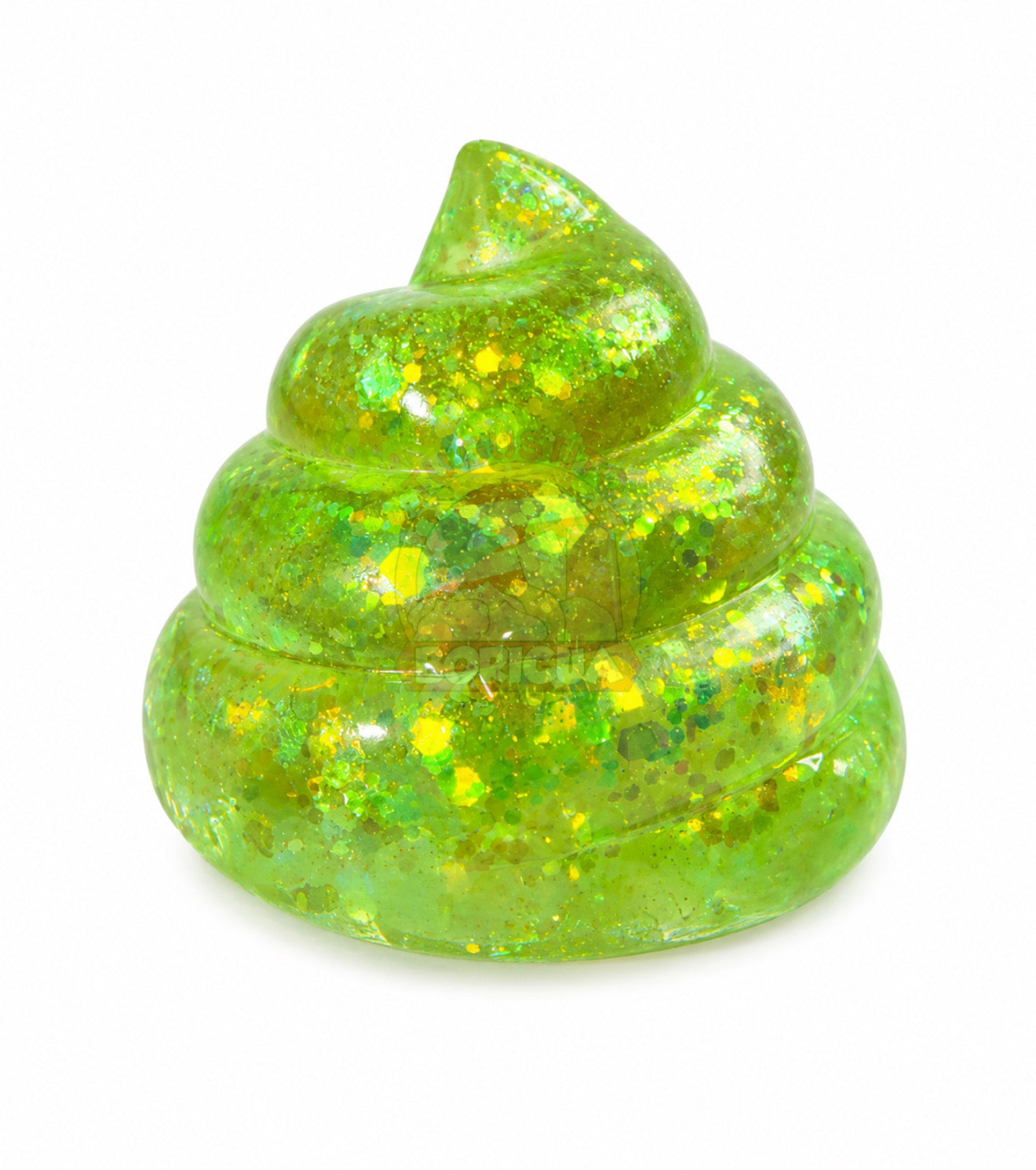 Squishy Brillante Antiestrés – Forma Divertida con Glitter (Color Verde Claro)