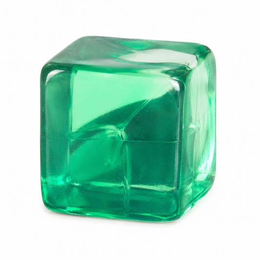 Squishy Antiestrés Cubo de Gel Transparente – Color Aqua