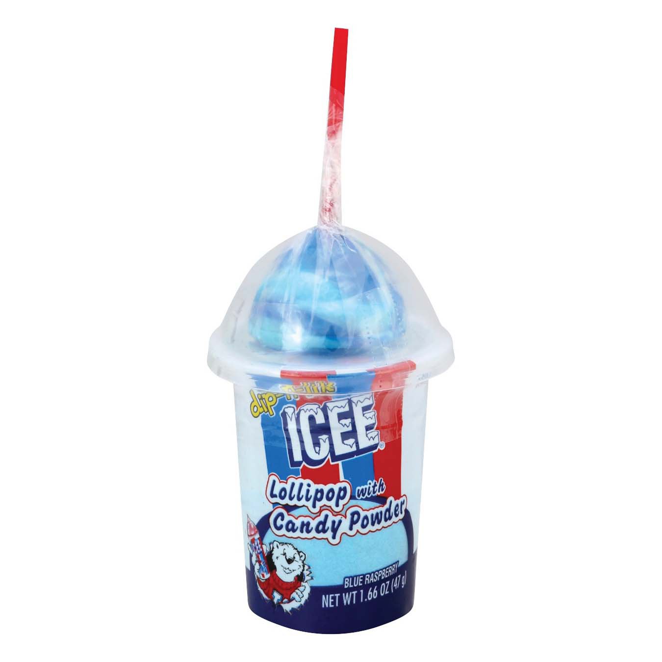 ICEE Lollipop with Candy Powder Blue Raspberry 1.6oz