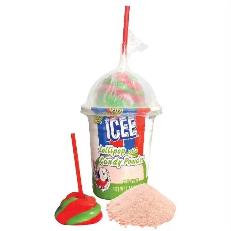 ICEE Lollipop with Candy Powder Watermelon 1.6oz