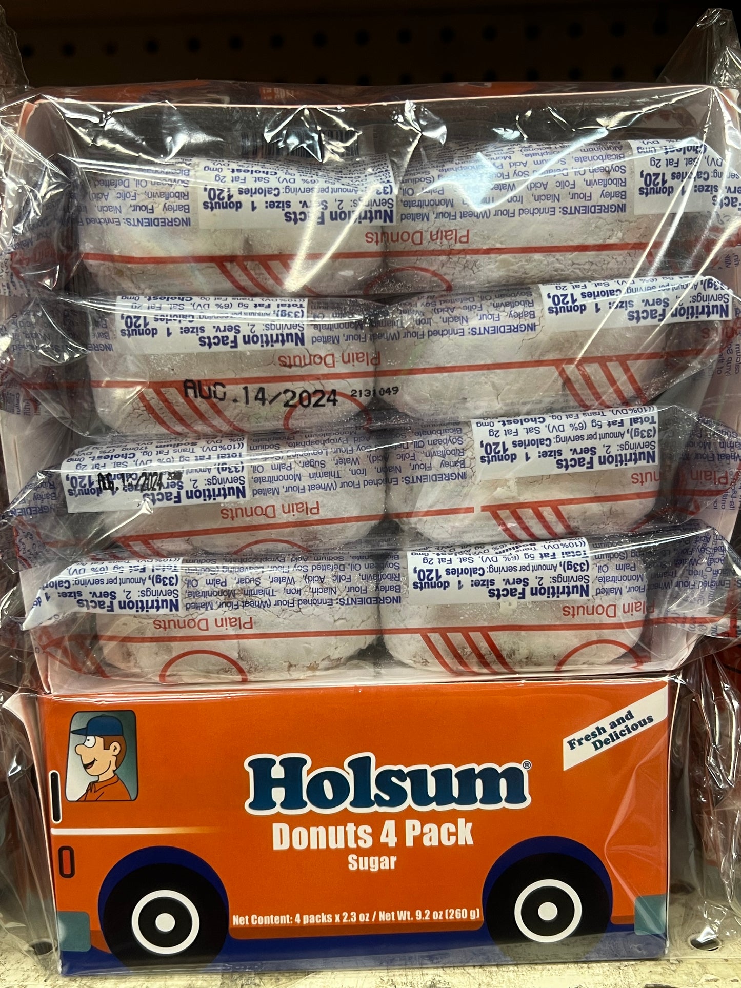 Holsum Donuts Bus with Sugar 4 pk (8ct) 9.2oz