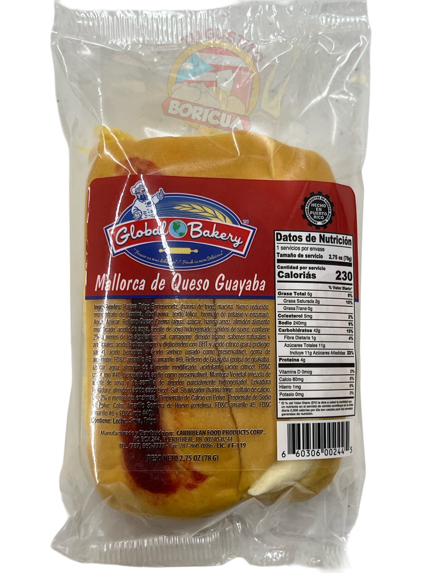 Mallorca de Queso Guayaba Global Bakery 2.75oz