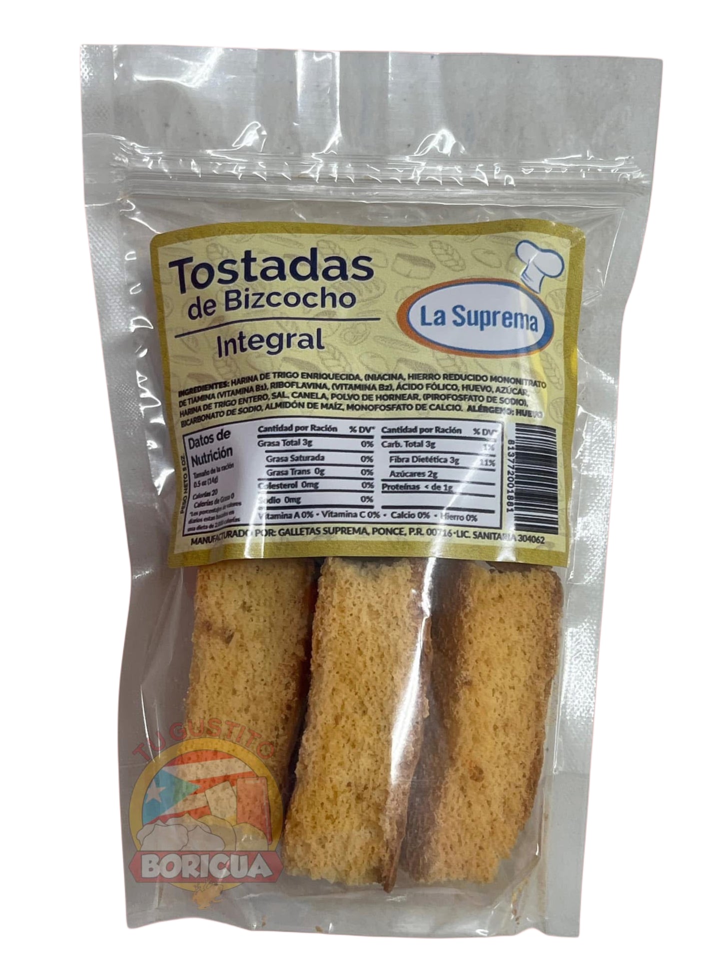Tostadas de Bizcocho Integral La Suprema 5 oz