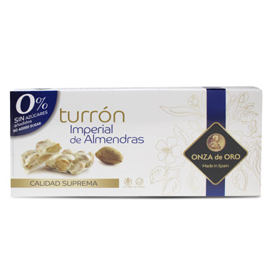 Onza de Oro Turrón Duro Sin Azúcar 200grm