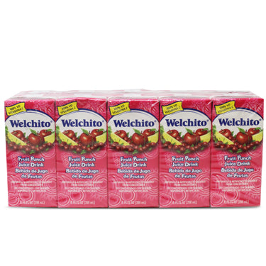 WELCHITO FRUIT PUNCH JUICE DRINK 10PK 6.75 oz