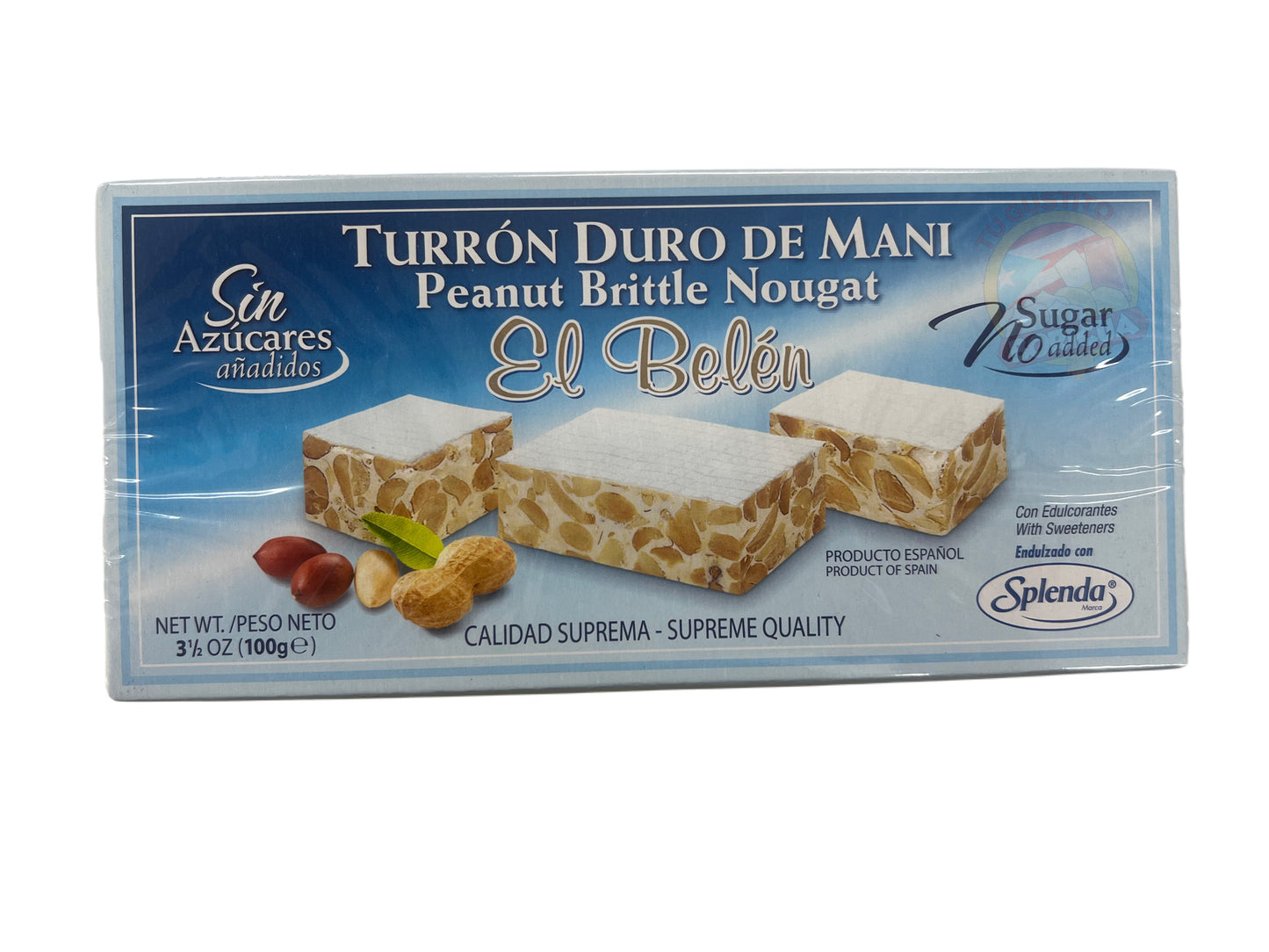 Turrón Duro de Maní El Belén (No Sugar added) 3.5oz