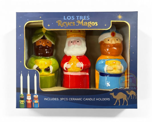 Three Kings Ceramic Candle Holders